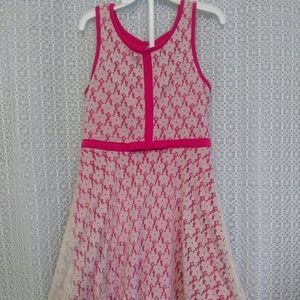 Pink and white summer dress